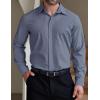 imageCOOFANDY Mens Formal Dress Shirt Hidden Button Front Wrinkle Free Shirt Regular Fit Stretch Business Casual ShirtsGrey Blue