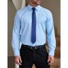 imageCOOFANDY Mens Formal Dress Shirt Hidden Button Front Wrinkle Free Shirt Regular Fit Stretch Business Casual ShirtsLight Blue
