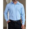 imageCOOFANDY Mens Formal Dress Shirt Hidden Button Front Wrinkle Free Shirt Regular Fit Stretch Business Casual ShirtsLight Blue
