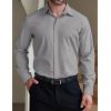 imageCOOFANDY Mens Formal Dress Shirt Hidden Button Front Wrinkle Free Shirt Regular Fit Stretch Business Casual ShirtsLight Grey