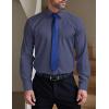 imageCOOFANDY Mens Formal Dress Shirt Hidden Button Front Wrinkle Free Shirt Regular Fit Stretch Business Casual ShirtsNavy Blue