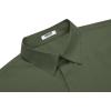 imageCOOFANDY Mens Formal Dress Shirt Hidden Button Front Wrinkle Free Shirt Regular Fit Stretch Business Casual ShirtsOlive Green