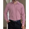 imageCOOFANDY Mens Formal Dress Shirt Hidden Button Front Wrinkle Free Shirt Regular Fit Stretch Business Casual ShirtsPink