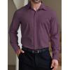 imageCOOFANDY Mens Formal Dress Shirt Hidden Button Front Wrinkle Free Shirt Regular Fit Stretch Business Casual ShirtsPurple