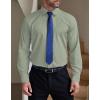 imageCOOFANDY Mens Formal Dress Shirt Hidden Button Front Wrinkle Free Shirt Regular Fit Stretch Business Casual ShirtsSage Green