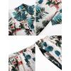 imageCOOFANDY Mens Hawaiian Matching Shirt and Shorts Set Summer Beach 2 Piece Outfits Short Sleeve Cuban Shirts and ShortsLeaveswhite