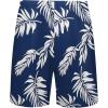 imageCOOFANDY Mens Hawaiian Matching Shirt and Shorts Set Summer Beach 2 Piece Outfits Short Sleeve Cuban Shirts and ShortsPlantstwilight Blue