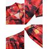 imageCOOFANDY Mens Hawaiian Matching Shirt and Shorts Set Summer Beach 2 Piece Outfits Short Sleeve Cuban Shirts and ShortsSunset