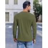 imageCOOFANDY Mens Henley Shirts Long Sleeve Lightweight Buttons TShirts Casual Basic Pullover TopArmy Green
