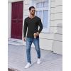 imageCOOFANDY Mens Henley Shirts Long Sleeve Lightweight Buttons TShirts Casual Basic Pullover TopBlack