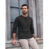 imageCOOFANDY Mens Henley Shirts Long Sleeve Lightweight Buttons TShirts Casual Basic Pullover TopBlack