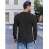 imageCOOFANDY Mens Henley Shirts Long Sleeve Lightweight Buttons TShirts Casual Basic Pullover TopBlack