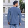 imageCOOFANDY Mens Henley Shirts Long Sleeve Lightweight Buttons TShirts Casual Basic Pullover TopBlue