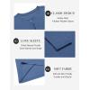 imageCOOFANDY Mens Henley Shirts Long Sleeve Lightweight Buttons TShirts Casual Basic Pullover TopBlue