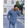 imageCOOFANDY Mens Henley Shirts Long Sleeve Lightweight Buttons TShirts Casual Basic Pullover TopBlue