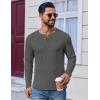 imageCOOFANDY Mens Henley Shirts Long Sleeve Lightweight Buttons TShirts Casual Basic Pullover TopDark Grey