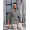 imageCOOFANDY Mens Henley Shirts Long Sleeve Lightweight Buttons TShirts Casual Basic Pullover TopGray