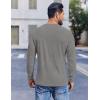imageCOOFANDY Mens Henley Shirts Long Sleeve Lightweight Buttons TShirts Casual Basic Pullover TopGray