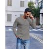 imageCOOFANDY Mens Henley Shirts Long Sleeve Lightweight Buttons TShirts Casual Basic Pullover TopGray
