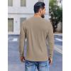 imageCOOFANDY Mens Henley Shirts Long Sleeve Lightweight Buttons TShirts Casual Basic Pullover TopKhaki