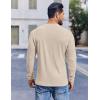 imageCOOFANDY Mens Henley Shirts Long Sleeve Lightweight Buttons TShirts Casual Basic Pullover TopLight Khaki