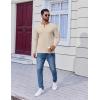 imageCOOFANDY Mens Henley Shirts Long Sleeve Lightweight Buttons TShirts Casual Basic Pullover TopLight Khaki
