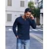 imageCOOFANDY Mens Henley Shirts Long Sleeve Lightweight Buttons TShirts Casual Basic Pullover TopNavy Blue