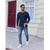 imageCOOFANDY Mens Henley Shirts Long Sleeve Lightweight Buttons TShirts Casual Basic Pullover TopNavy Blue