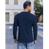 imageCOOFANDY Mens Henley Shirts Long Sleeve Lightweight Buttons TShirts Casual Basic Pullover TopNavy Blue