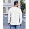 imageCOOFANDY Mens Henley Shirts Long Sleeve Lightweight Buttons TShirts Casual Basic Pullover TopWhite