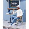 imageCOOFANDY Mens Henley Shirts Long Sleeve Lightweight Buttons TShirts Casual Basic Pullover TopWhite