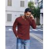 imageCOOFANDY Mens Henley Shirts Long Sleeve Lightweight Buttons TShirts Casual Basic Pullover TopWine Red