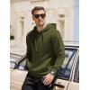 imageCOOFANDY Mens Hooded Pullover Casual Long Sleeve Drawstring Gym Hoodies Sweatshirts with PocketArmy Green