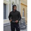 imageCOOFANDY Mens Hooded Pullover Casual Long Sleeve Drawstring Gym Hoodies Sweatshirts with PocketBlack