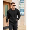 imageCOOFANDY Mens Hooded Pullover Casual Long Sleeve Drawstring Gym Hoodies Sweatshirts with PocketBlack