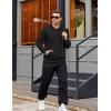 imageCOOFANDY Mens Hooded Pullover Casual Long Sleeve Drawstring Gym Hoodies Sweatshirts with PocketBlack
