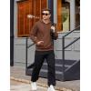 imageCOOFANDY Mens Hooded Pullover Casual Long Sleeve Drawstring Gym Hoodies Sweatshirts with PocketBrown