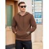 imageCOOFANDY Mens Hooded Pullover Casual Long Sleeve Drawstring Gym Hoodies Sweatshirts with PocketBrown