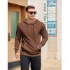 imageCOOFANDY Mens Hooded Pullover Casual Long Sleeve Drawstring Gym Hoodies Sweatshirts with PocketBrown