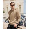 imageCOOFANDY Mens Hooded Pullover Casual Long Sleeve Drawstring Gym Hoodies Sweatshirts with PocketCamel