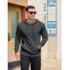 imageCOOFANDY Mens Hooded Pullover Casual Long Sleeve Drawstring Gym Hoodies Sweatshirts with PocketDark Grey