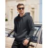 imageCOOFANDY Mens Hooded Pullover Casual Long Sleeve Drawstring Gym Hoodies Sweatshirts with PocketDark Grey