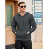 imageCOOFANDY Mens Hooded Pullover Casual Long Sleeve Drawstring Gym Hoodies Sweatshirts with PocketDark Grey