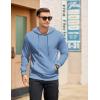 imageCOOFANDY Mens Hooded Pullover Casual Long Sleeve Drawstring Gym Hoodies Sweatshirts with PocketLight Blue