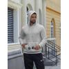imageCOOFANDY Mens Hooded Pullover Casual Long Sleeve Drawstring Gym Hoodies Sweatshirts with PocketLight Grey