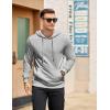 imageCOOFANDY Mens Hooded Pullover Casual Long Sleeve Drawstring Gym Hoodies Sweatshirts with PocketLight Grey