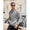 imageCOOFANDY Mens Hooded Pullover Casual Long Sleeve Drawstring Gym Hoodies Sweatshirts with PocketLight Grey