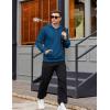 imageCOOFANDY Mens Hooded Pullover Casual Long Sleeve Drawstring Gym Hoodies Sweatshirts with PocketNavy