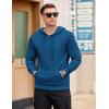 imageCOOFANDY Mens Hooded Pullover Casual Long Sleeve Drawstring Gym Hoodies Sweatshirts with PocketNavy