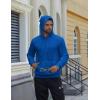 imageCOOFANDY Mens Hooded Pullover Casual Long Sleeve Drawstring Gym Hoodies Sweatshirts with PocketRoyal Blue